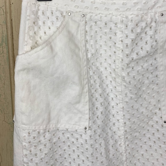 Rebecca Taylor White Denim Skirt NWT - Picture 5 of 8